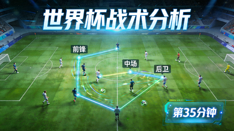 世界杯战术视角直播画面 - 球员跑位与阵型分析